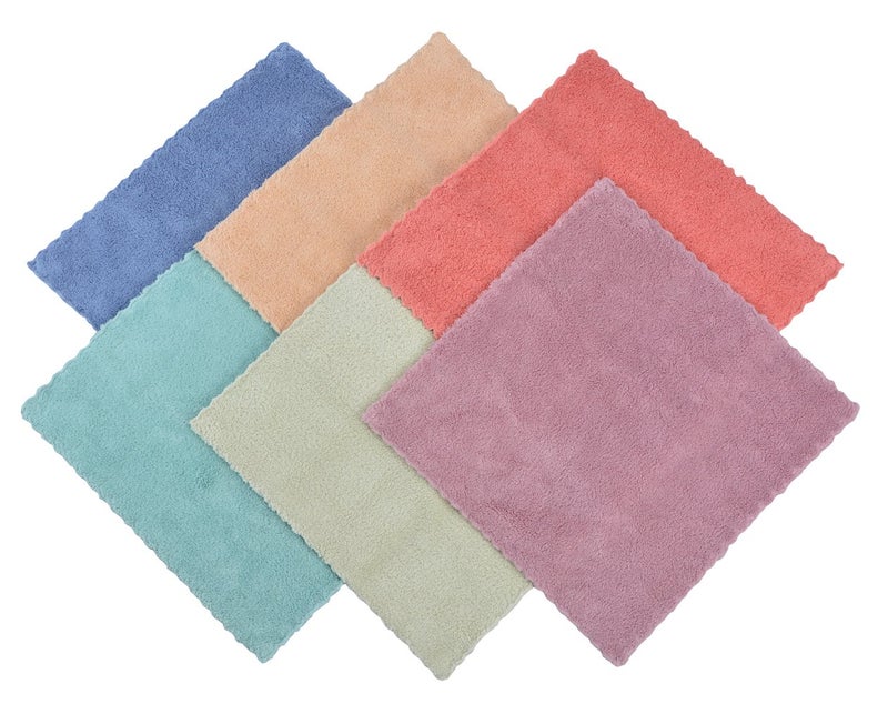 MAYOUTH Microfiber rag Bulk Multi-Functional for House Furniture Reusable Rags Kitchen Wipes Dish Cloths Absorbent and Fast Drying 6 Colors - Image 5